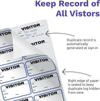 Threshold Visitor Badge Sign-in Book | Name Tag Stickers | Hospital, & - Image 3