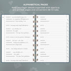 Clever Fox Password Book Spiral – Mini Internet Address & Password Organizer - Image 3