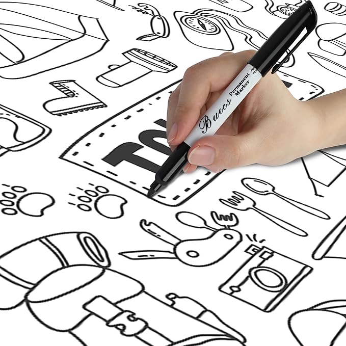 Buecs Permanent Markers, Fine Point, Waterproof & Smear Proof Markers, Quick - Image 7