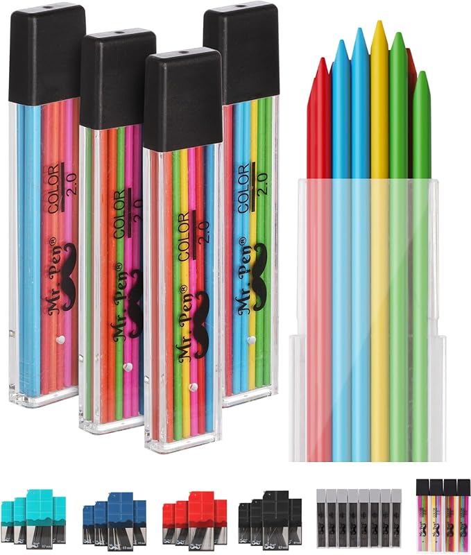 Mr. Pen- 2mm Lead Refills, 48 Pack, Colored Mechanical Pencils, 2.0 mm Lead by MrPen