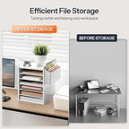 HOOBRO Adjustable Countertop Mail Sorter, 6 Tier Wooden Paper Organizer - Image 7