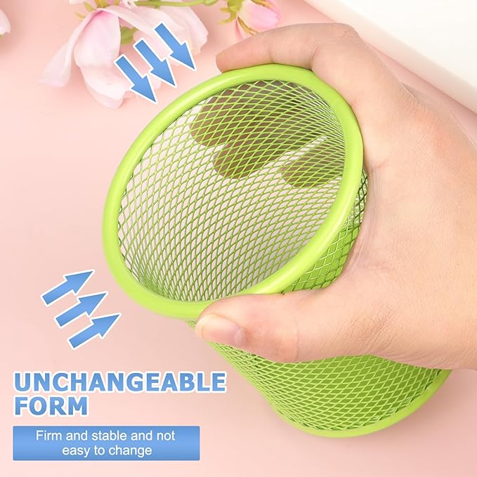 Tamaki Pen Holder Cup for Desk, Wire Mesh Pencil Cup Holder for Desk Office Pen - Image 4