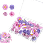 XLIUAX 40Pcs Flower Push Pins, Rose Thumb Tacks Cute Pink Thumbtacks by Unknown