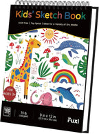 Sketch Book for Kids, 100 Sheets Drawing Paper for Kids, Spiral Sketch Pad for by SketchBook