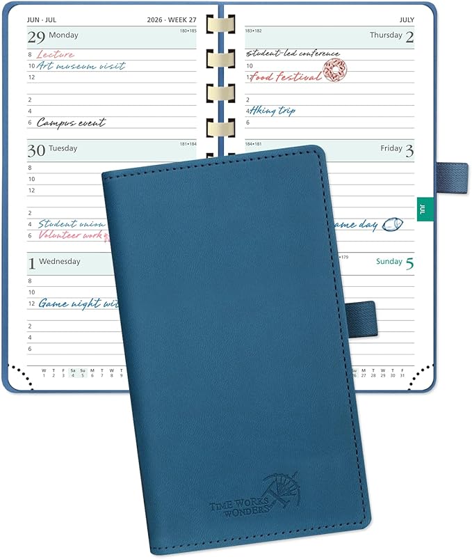 POPRUN 2026 Pocket Planner Weekly and Monthly Calendar by POPRUN