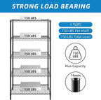 Guan River 5-Shelf Adjustable Metal Shelf Wire Shelving Unit Storage Rack - Image 4