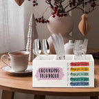 URLLUAE Mental Health Wooden Pen Pencil Holder - Image 4
