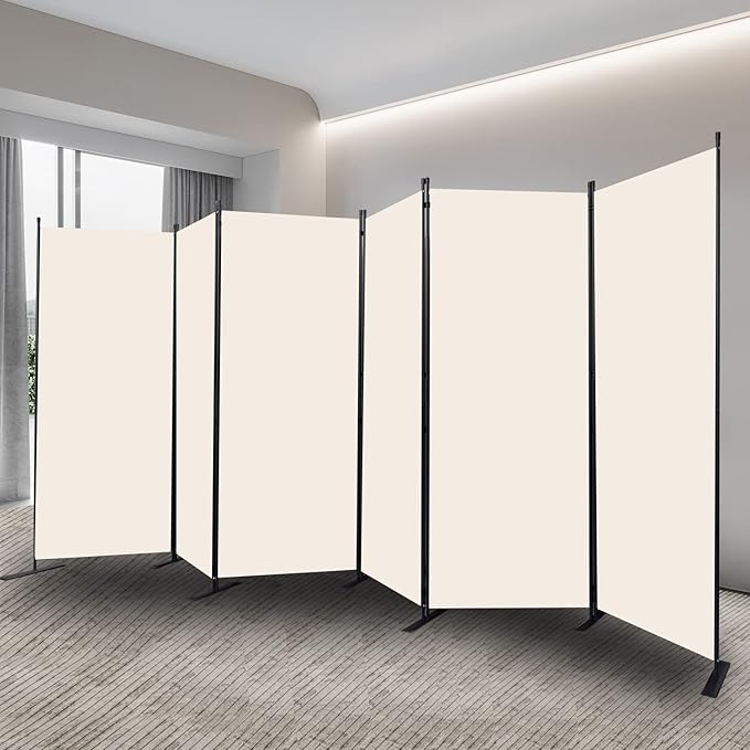 CHOSENM Room Divider, 6 Panel Folding Privacy Screens - Image 7