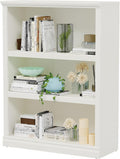 Bevfint 43 in Tall Bookcase, 3-Tier Bookshelf Open Storage, 33 inch Wide Floor
