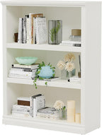Bevfint 43 in Tall Bookcase, 3-Tier Bookshelf Open Storage, 33 inch Wide Floor by Bevfint