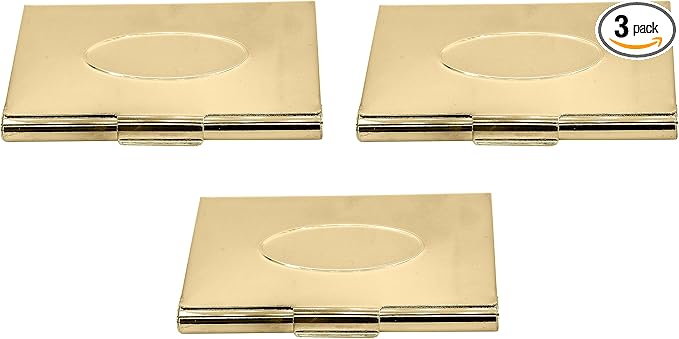 Stephanie Imports Set of 3 Slim & Minimalist Metal Business Card Holder Unisex by Stephanie+Imports
