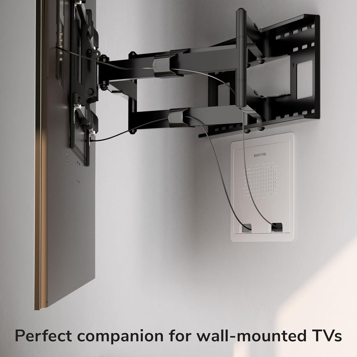 Mount-It PRO 9" Recessed in-Wall TV Media Box, Ventilated, 22 lbs