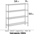 Regal Altair 14" Deep x 54" Wide x 54" Height Wire Shelving Kit | 4-Tier | NSF - Image 3
