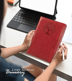 Biuwory Lined Journal Notebook for Women Men, 256 Pages A5 Hardcover Leather - Image 7