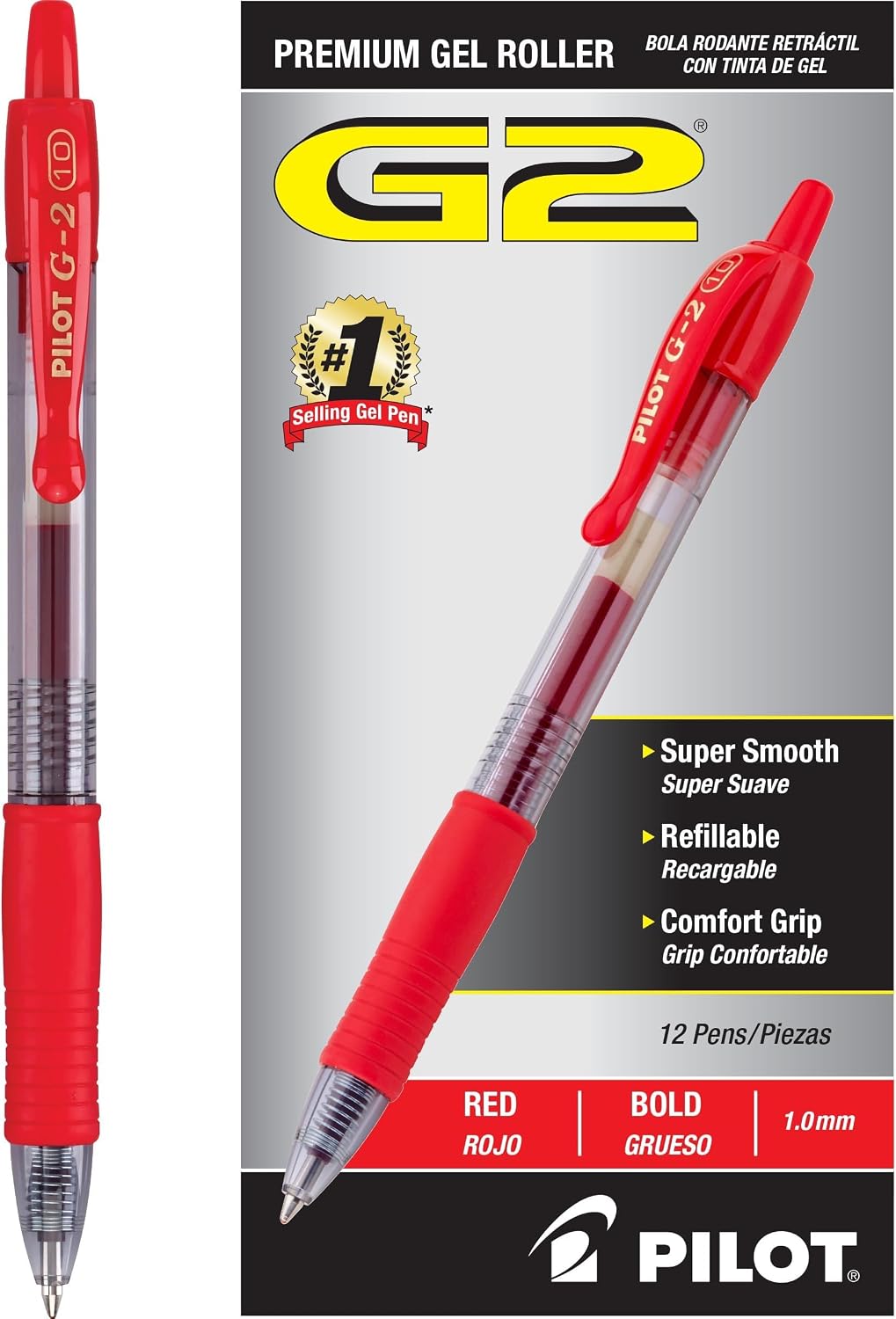 PILOT G2 Premium Refillable & Retractable Rolling Ball Gel Pens,Bold Poin...