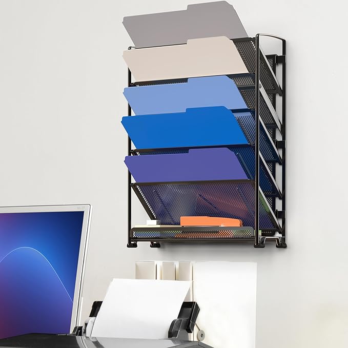 Simple Houseware 6-Tier Wall Mount Document Letter Tray Organizer - Image 2