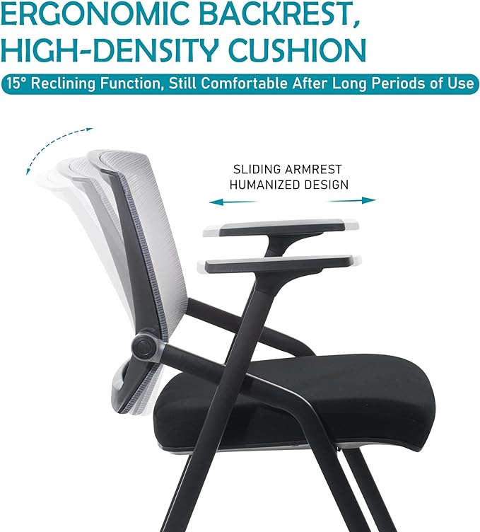 BLANEDUO Conference Room Chairs, Folding Office Desk Chair - Image 5