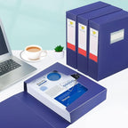 HUA JIE 2 Pack A4 Storage File Boxes Archives Case, 65mm Spine, Box File - Image 8