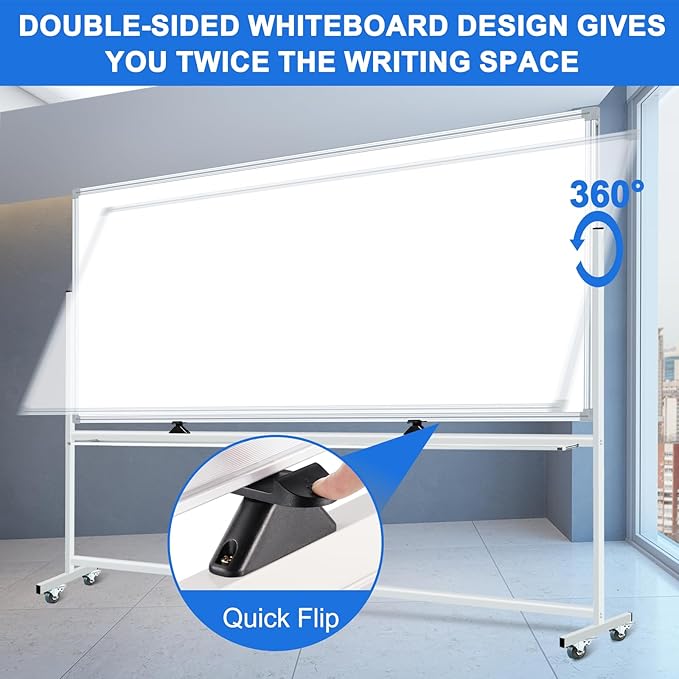 96"x48" Large Magnetic White Board Dry Erase Whiteboard - Image 4