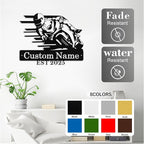 Personalized Motorcycle Metal Sign Custom Biker Name Sign Dirt Bike Wall Decor - Image 4
