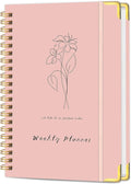 Undated Weekly Planner with Metal Corner Hardcover Notebook, A5 Size Journal by KAICNPAPER