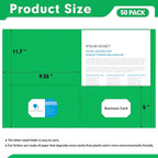 Two Pocket Folders, PANDRI 50 Pack 2 Pocket Folders, Letter Size Paper File - Image 2
