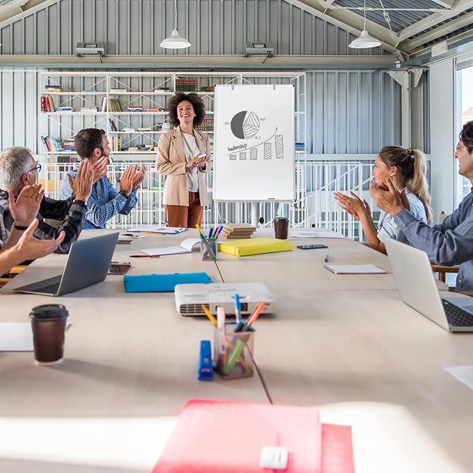 Mobile Whiteboard, 36x24 Inches Standing White Board on Wheels, Portable - Image 6