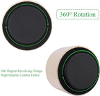 Hennaja Round Leather Art Supply Organizer, Remote Control Holder, 360 Degree - Image 4