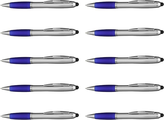 DISCOUNT PROMOS Stylus Ballpoint Pens Set of 10, Bulk Pack by DISCOUNTPROMOS