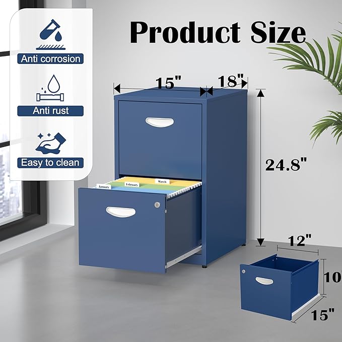 SteeLoong 2 Drawer File Cabinet - Image 3