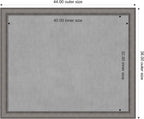 Amanti Art Grey Framed Magnetic Board 36x44 X-Large Vision Board - Image 4