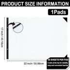 gisgfim Large Engineering Graph Paper Pad 22x 17 Landscape 4 X 4 Blue Grid Pad - Image 2