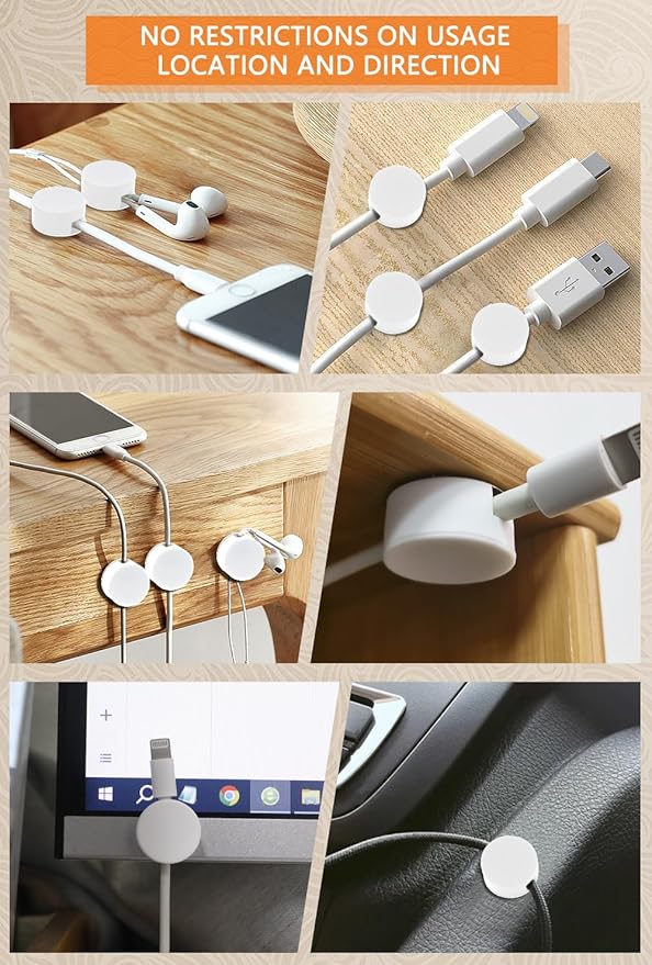 Maveek 5 Sets Magnetic Cable Management Clips - Image 2