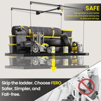 fero overhead garage storage rack 4x8, 500 lb on a desk or shelf