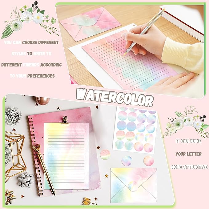 TaoBary 160 Pcs Stationery Paper Set 50 Double Sided Stationery Papers - Image 6
