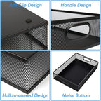 EsOfficce 2Pcs Desk Drawer Organizer, Stable Metal Mesh Desk Storage Tray - Image 4
