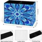 Famame Blue White Abstract Design Pencil Holder - Image 4