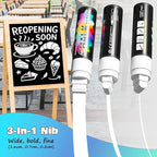 FansArriche White Chalk Markers, 15mm Jumbo Car Window Markers - Image 3