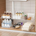 Fabspace 3-Pack Pull-Out Home Organizers, 2 Tier Clear Bathroom Organizer by Fabspace
