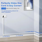 Cord Hider Wall for One Cord, 136in Cord Covers for Wires on Wall, Easy Install - Image 4