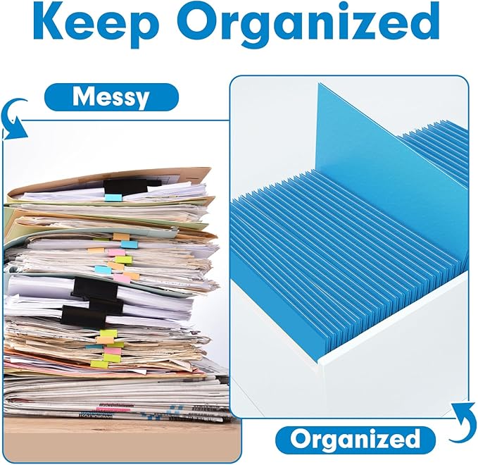 Two Pocket Folders, PANDRI 50 Pack 2 Pocket Folders, Letter Size Paper File - Image 3