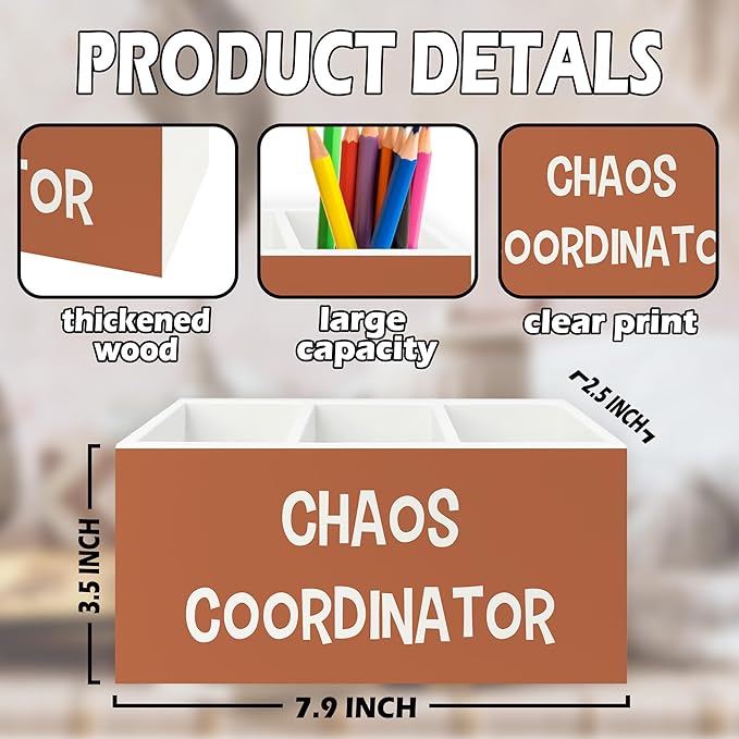 XPH Chaos Coordinator Orange Pen Pencil Holder Organizer - Image 7