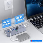 YH6AC Powered USB Hub 10Gbps, intpw 9-Port USB Splitter - Image 3