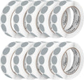 Perco Grey 1-Inch Perforated Circle Dot Sticker Labels — 10 Rolls, 000 Round
