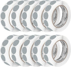 Perco Grey 1-Inch Perforated Circle Dot Sticker Labels — 10 Rolls, 000 Round