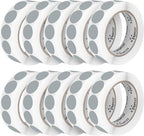 Perco Grey 1-Inch Perforated Circle Dot Sticker Labels — 10 Rolls, 000 Round by Perco