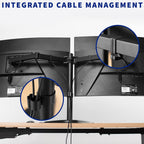 vivo dual led lcd monitor mount, free-standing desk on a desk or shelf