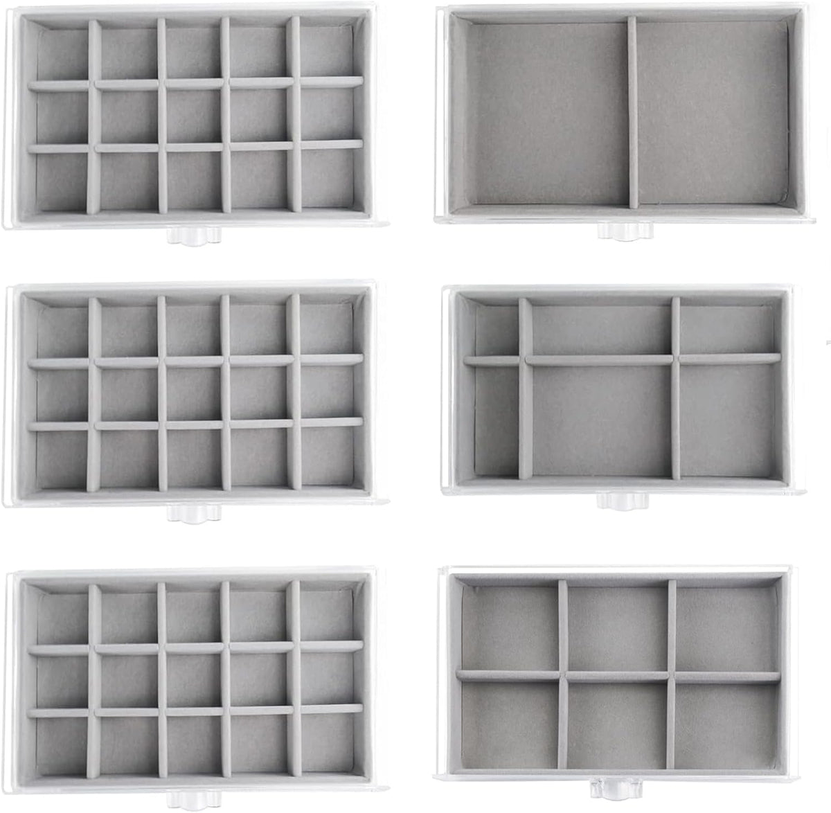 Watpot Acrylic Jewelry Box Organizer and Storage 6 Drawer for Earring Display...