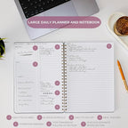 Merely Home Undated Daily Planner | 8.25” x 11.75” To Do List Notebook | Work - Image 7