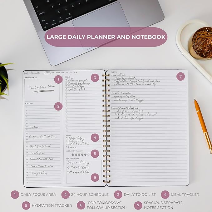 Merely Home | Durable & Sleek | Undated Daily and Weekly Planner | 8.25" x - Image 3